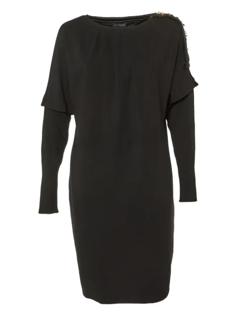 Roberto Capucci Vintage 2024 panelled satin detail dress Black 1121544