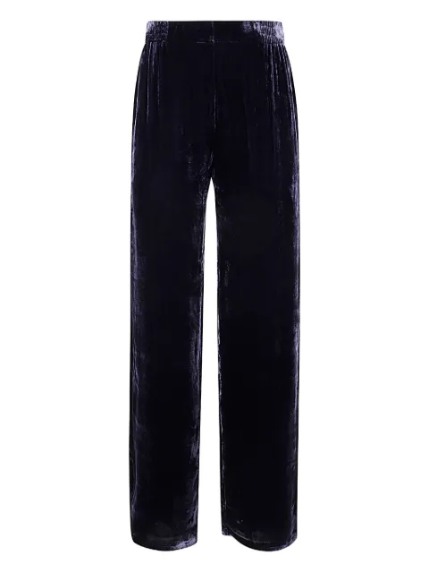Bianco Levrin velvet elasticated-waist trousers Purple P06095