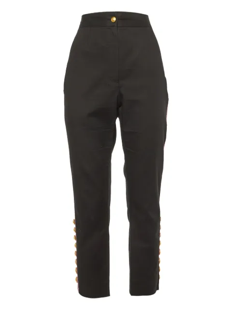 Dolce & Gabbana Pre-Owned 2024 tape-embellished trousers Black 1098200
