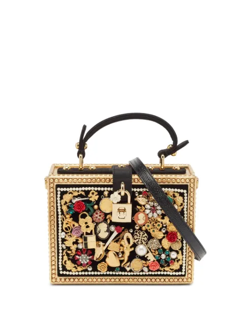 Dolce & Gabbana Pre-Owned embellished box two-way tote bag Gold 1096973