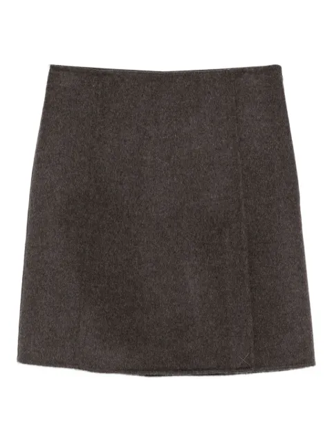 P.A.R.O.S.H. wool mini skirt Brown LEAK25D621522