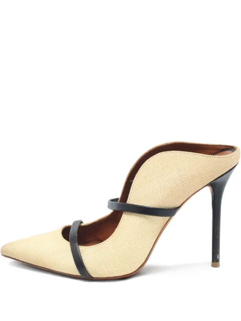 Malone Souliers pre-owned 110mm pointed-toe mules Neutrals 1090794
