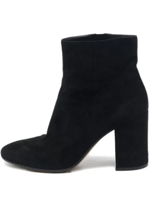 Gianvito Rossi pre-owned block heel suede ankle boots Black 1101951