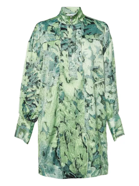 GANNI floral-print midi dress Green 1084831