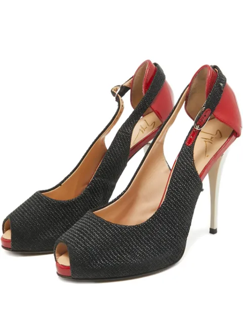 Giuseppe Zanotti Vintage pre-owned 100mm peep-toe pumps Black 1046157