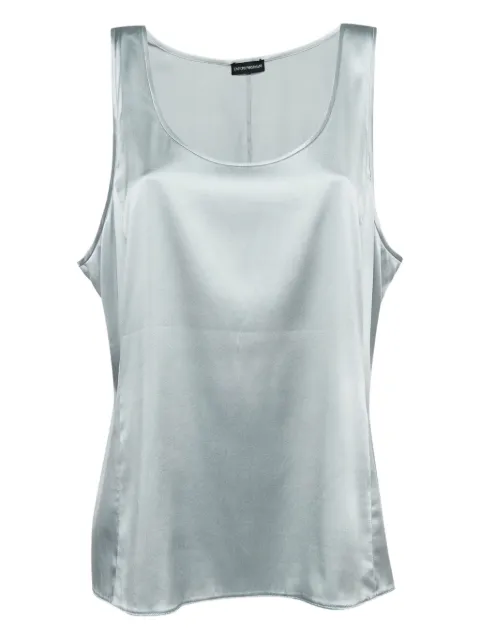 Emporio Armani Pre-Owned satin-finish top Grey 1045251