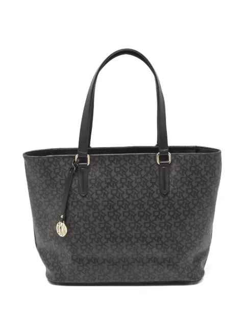 DKNY Vintage pre-owned monogram-canvas tote bag Black 988630