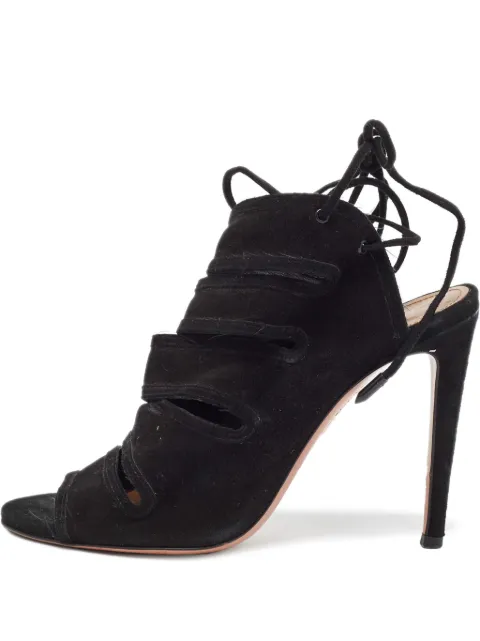 Aquazzura 100mm suede sandals Black 980440