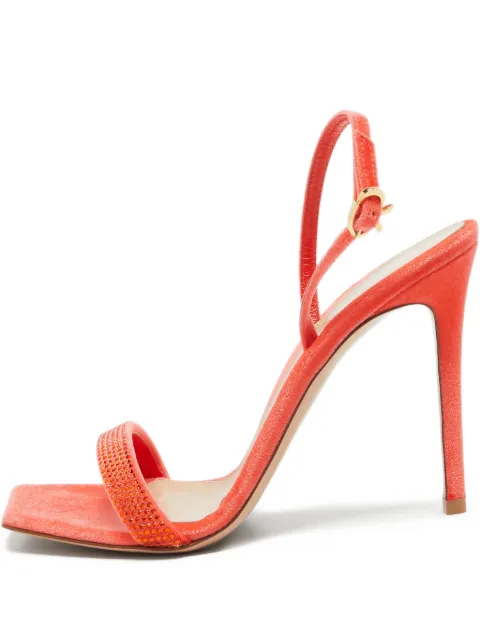 Gianvito Rossi pre-owned 110mm Britney squared-toe stiletto sandals Red 959544
