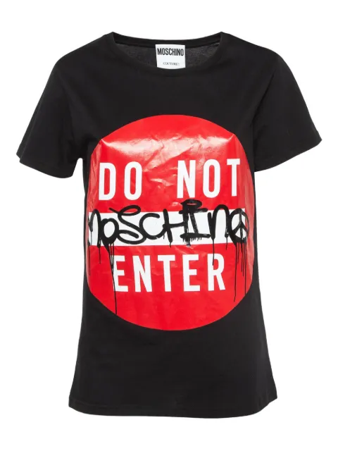 Moschino Pre-Owned Do Not Enter T-shirt Black 975920