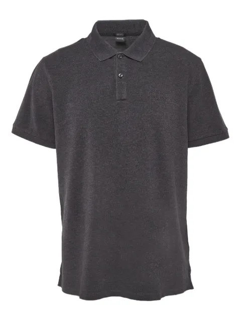 BOSS Pre-owned cotton polo shirt Grey 978288