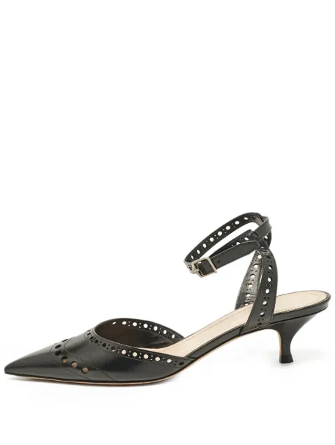 Christian Dior Pre-Owned 50mm perforated pumps Black 1116331