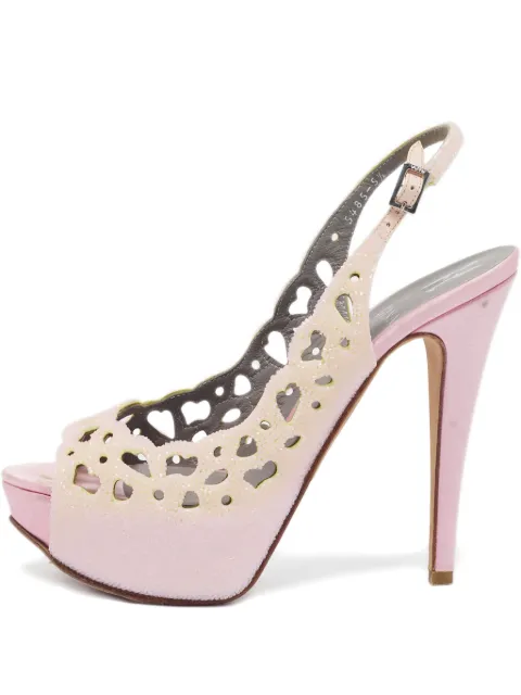 Gina pre-owned 130mm platform sandals Neutrals 1108103