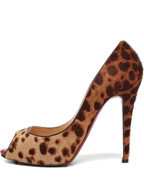 Christian Louboutin Pre-Owned 120mm Very Prive leopard-print pumps Neutrals 1101755