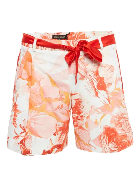 Roberto Cavalli Vintage pre-owned floral-print shorts White 1128074