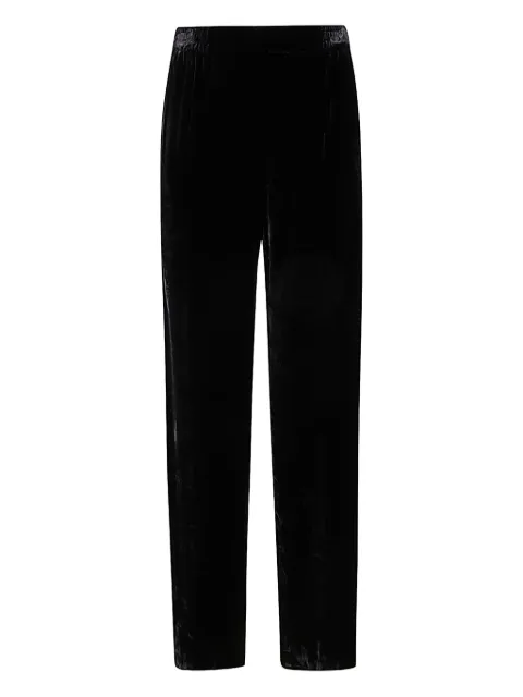 Bianco Levrin velvet elasticated-waist trousers Black P06095