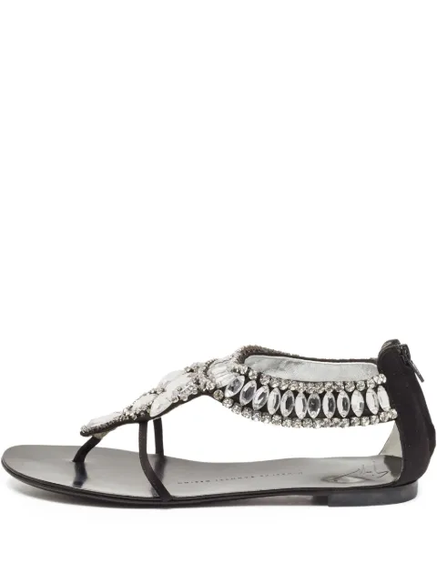 Giuseppe Zanotti Vintage pre-owned embellished thong sandals Black 1092954