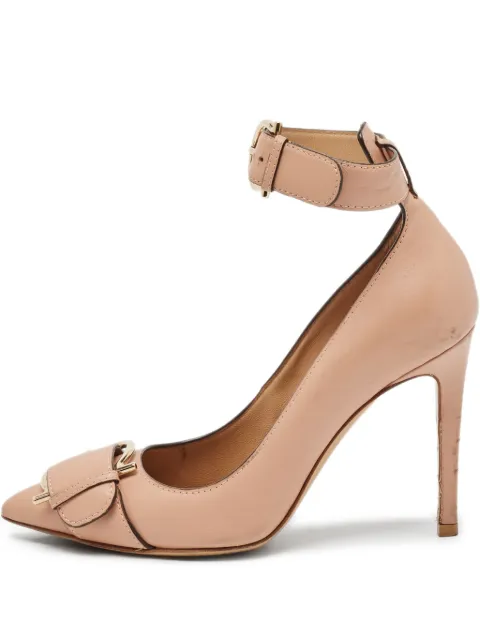 Ferragamo Pre-Owned 120mm leather pumps Pink 1102139