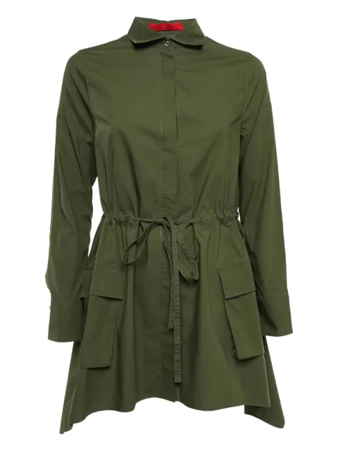 Carolina Herrera Vintage pre-owned drawstring asymmetric coat Green 1083054