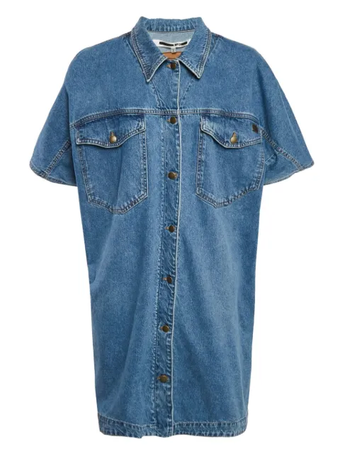 Alexander McQueen Pre-Owned short-sleeves denim dress Blue 1090164