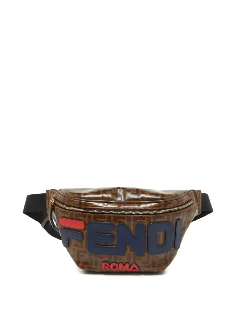 Fendi Pre-Owned FF-pattern leather belt bag Brown 1082336
