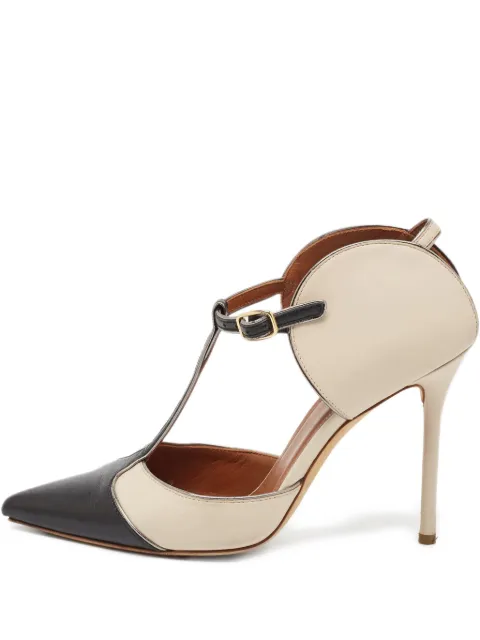 Malone Souliers pre-owned 100mm Sadie two-tone pointed-toe pumps Neutrals 1102718