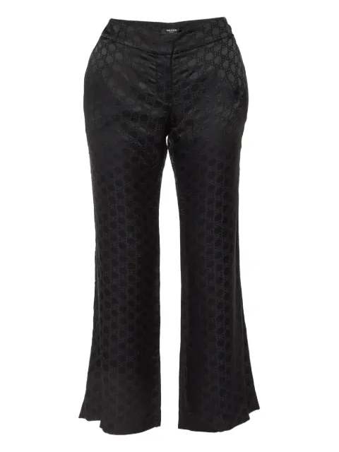 Balmain Pre-Owned silk-blend straight-leg trousers Black 1060698