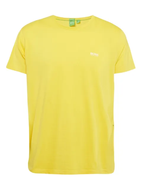 BOSS pre-owned logo-print short-sleeve T-shirt Yellow 1063992