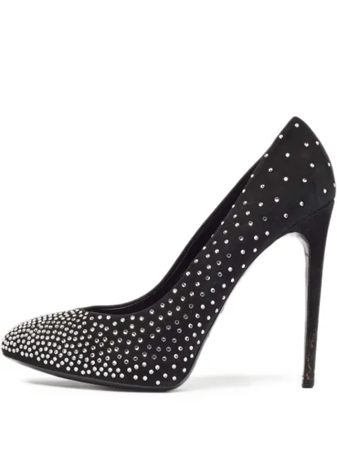 Dolce & Gabbana Pre-Owned 125mm crystal-embellished pumps Black 994192