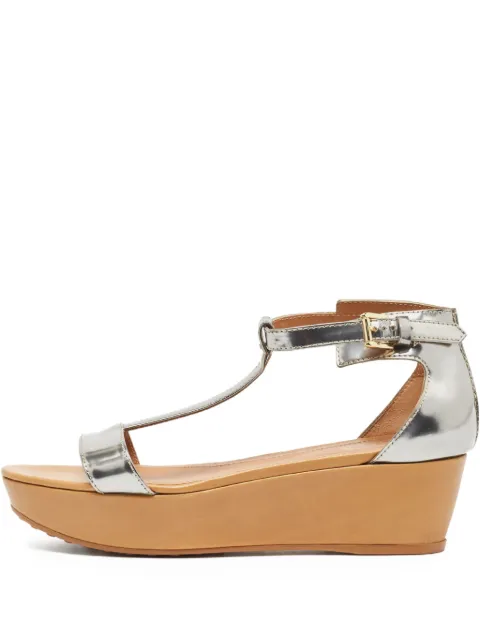 Tod's Vintage Pre-Owned 80mm leather platform sandals Silver 986266
