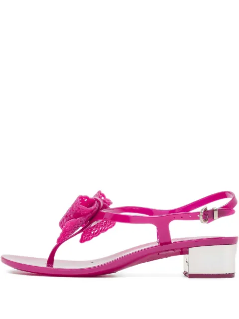 Ferragamo Pre-Owned 30mm bow-detail sandals Purple 976986