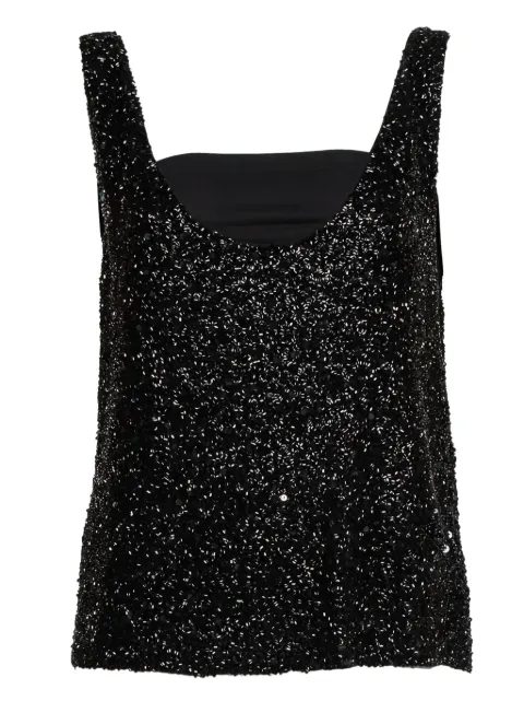 Retrofete glitter-detailing top Black 431418