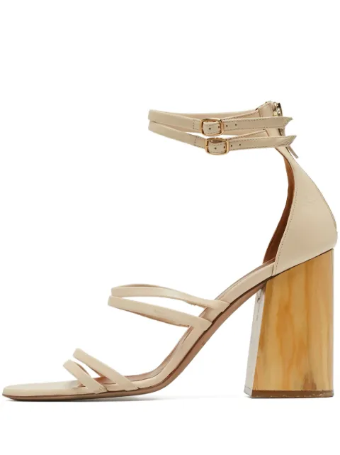 Malone Souliers pre-owned 100mm leather sandals Neutrals 932841
