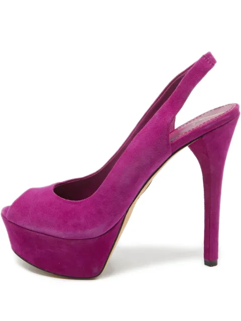 Brian Atwood pre-owned 135mm slingback platform sandals Pink 986292