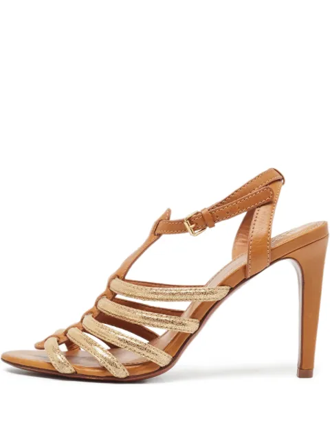 Tory Burch pre-owned strappy heeled sandals Brown 994435