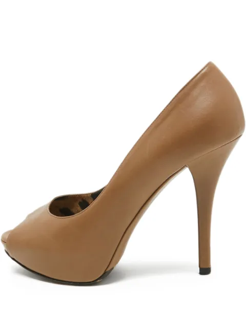 Dolce & Gabbana Pre-Owned 130mm leather pumps Brown 919567
