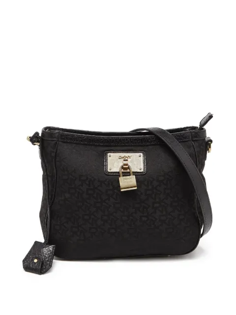 DKNY Vintage pre-owned monogram cross body bag Black 903362