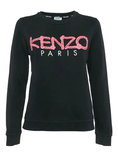 Kenzo Pre-Owned logo-embroidered sweatshirt Black 1106258