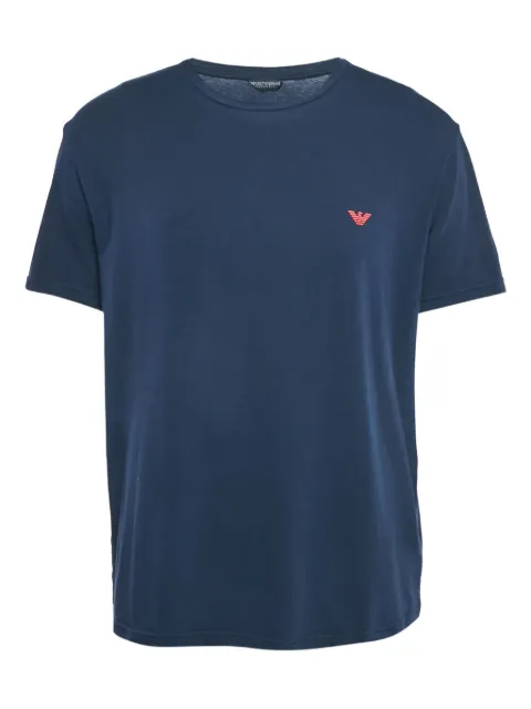 Emporio Armani Pre-Owned logo-print T-shirt Blue 1108299