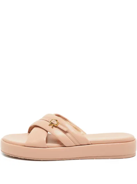 Gianvito Rossi pre-owned Alima cross-strap sandals Neutrals 862009