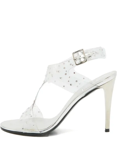 Stuart Weitzman clear rhinestone sandals White 1056617