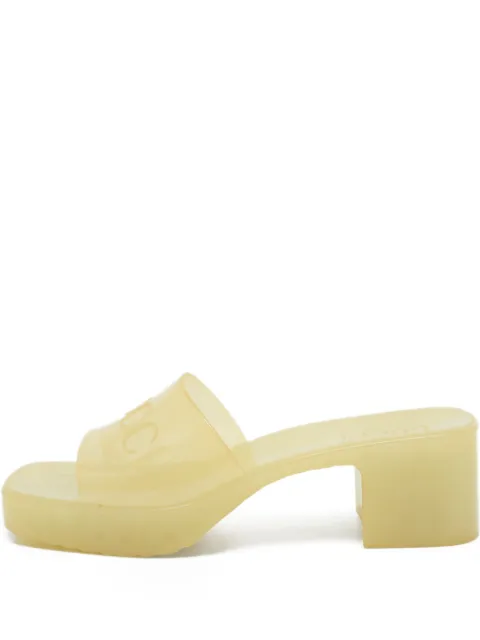Gucci Pre-Owned 55mm platform sandals Yellow 999905