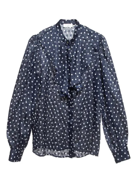 SANDRO 2024 polka-dot shirt Blue 995197