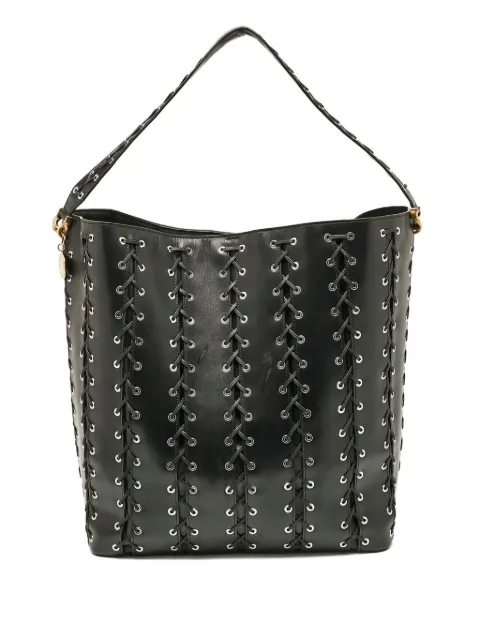 Stella McCartney Pre-Owned lace-detailing tote bag Black 1121303