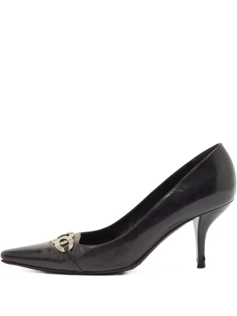 Sergio Rossi Vintage chain leather pumps Black 1109829