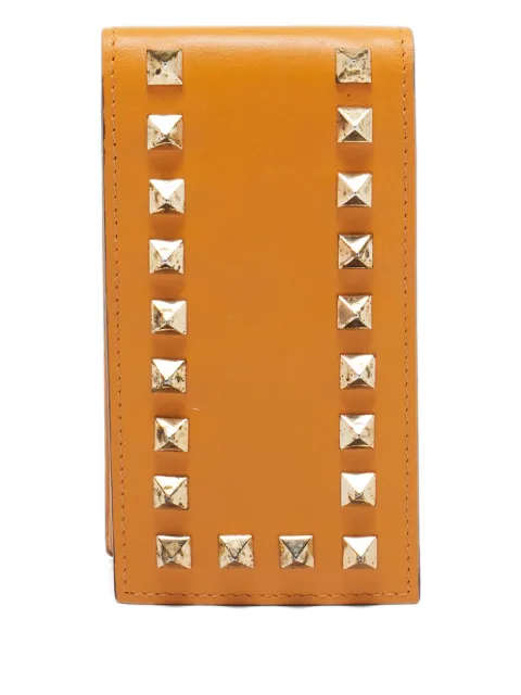 Valentino Garavani Pre-Owned leather iPhone flip case Yellow 1112676