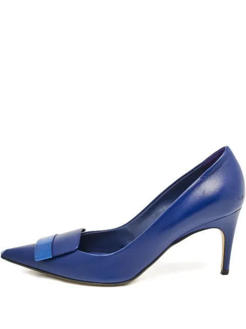 Sergio Rossi Vintage pre-owned 100mm leather pumps Blue 1110300