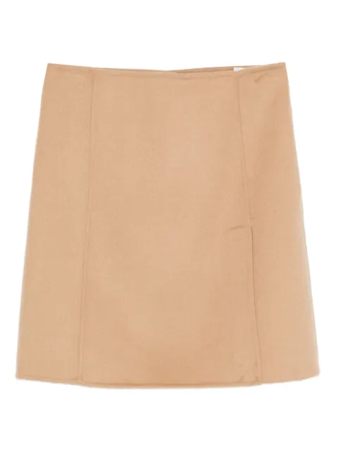 P.A.R.O.S.H. side-split wool skirt Neutrals LEAK25D621522