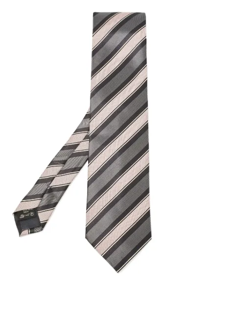 Ermenegildo Zegna Vintage striped silk tie Grey 1095016