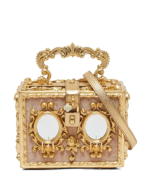 Dolce & Gabbana Pre-Owned Baroque Box clutch bag Gold 1097045